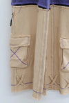 WINDOWSEN stitching printed wide -leg pants/pants/skirt SS23P008 nude color